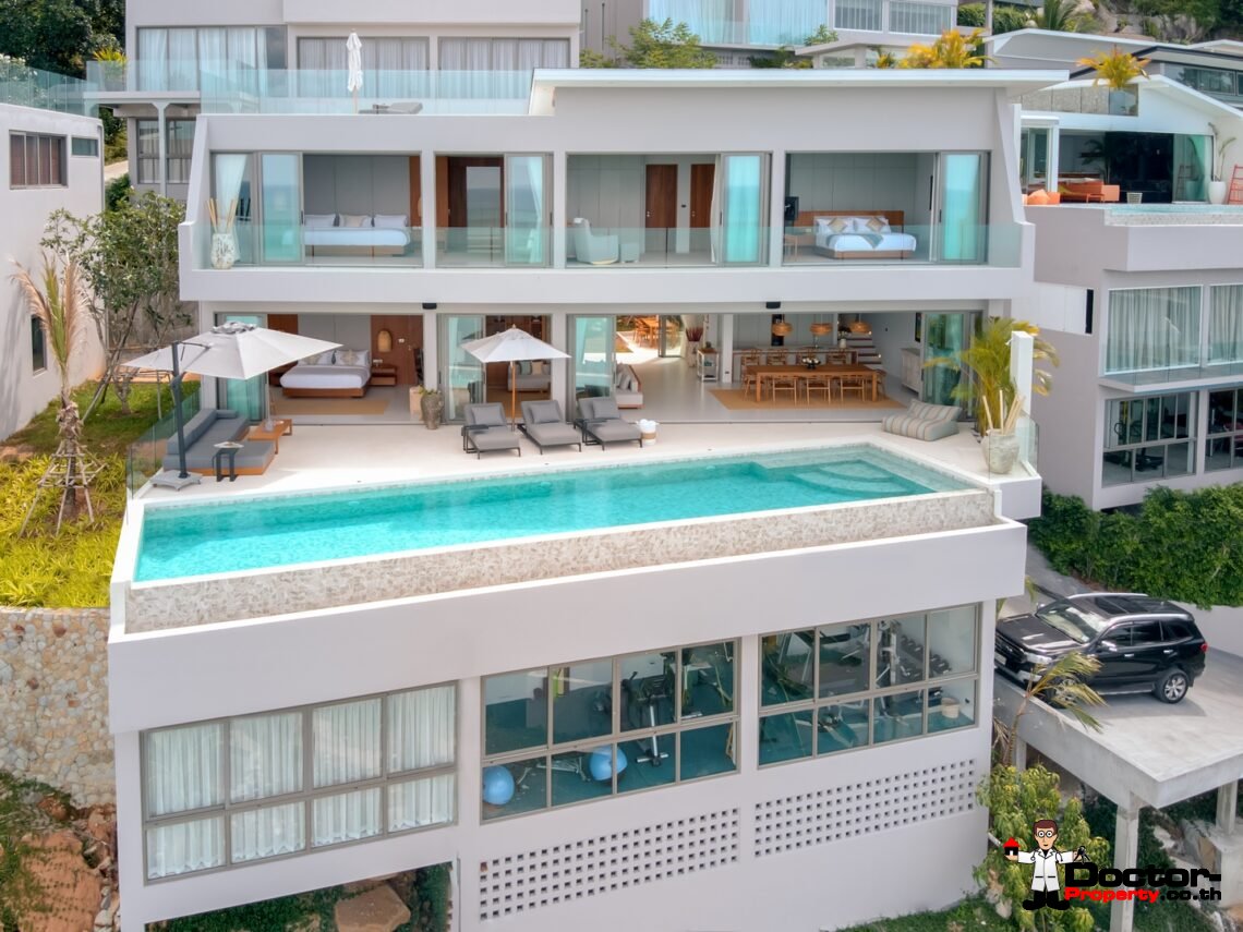 Luxury 5 Bedroom Sea View Villa - Chaweng Noi - Koh Samui - for sale